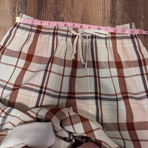 Wilfred Aritzia Soleste Plaid High Rise Pull On cuffed Pant size Large - Picture 12 of 13